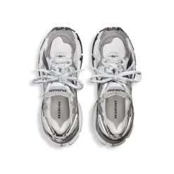 Men's Runner Sneaker in Grey/white/black