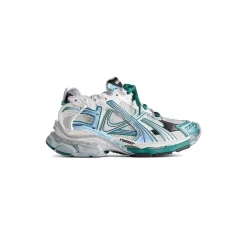 Men's Runner Sneaker  in White/green/blue