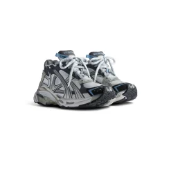 Men's Runner Sneaker in White/beige/grey/blue