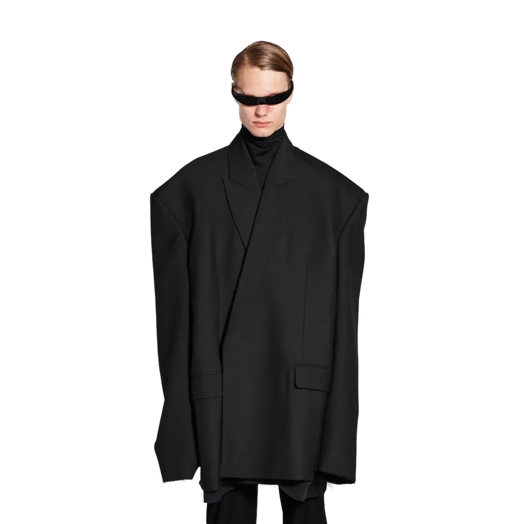Men's Seamless Tailored Jacket in Black