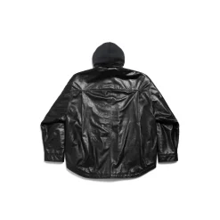 Men's Shirt Parka in Black