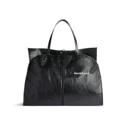 Men's Shopper Garment Bag Tote in Black
