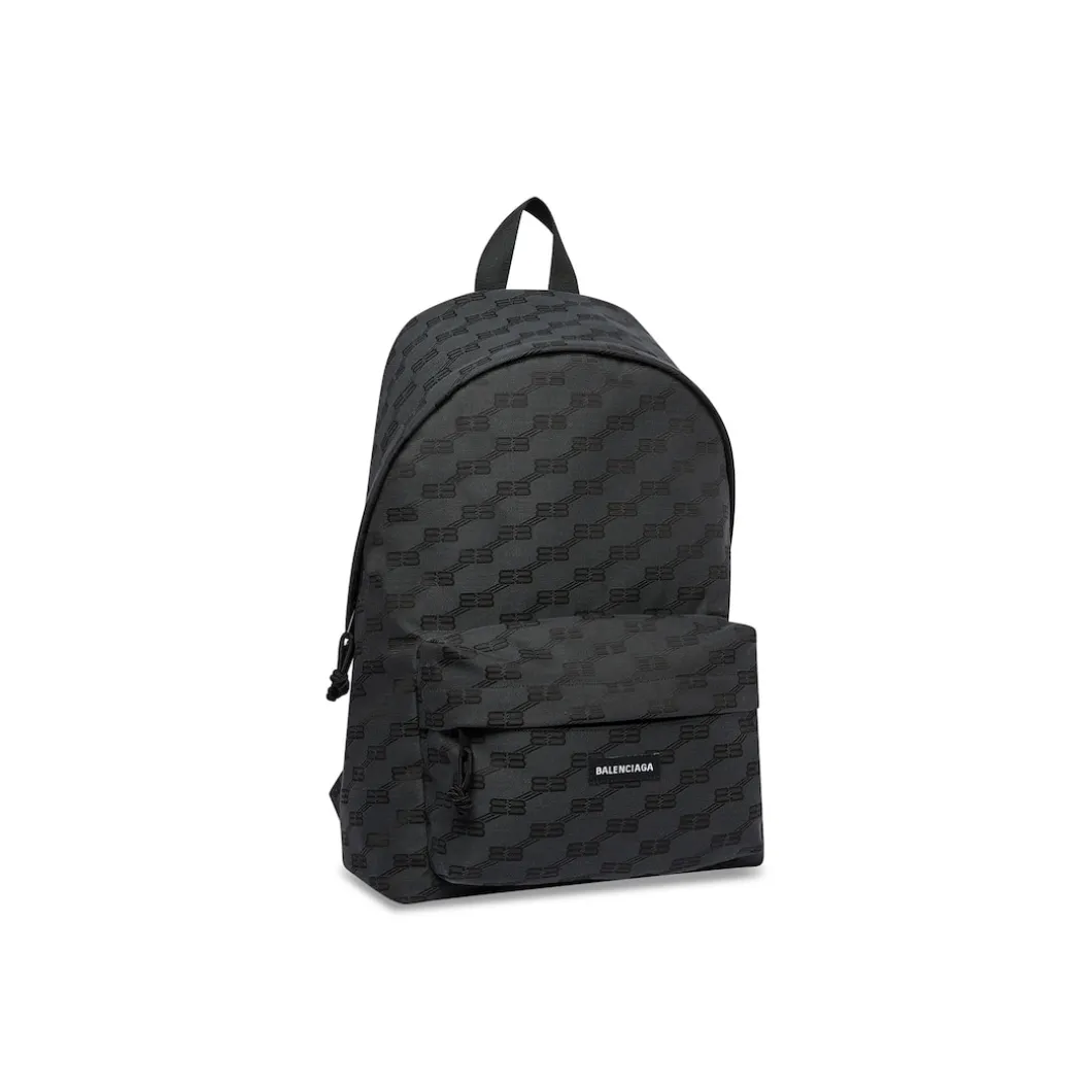 Men's Signature Medium Backpack Bb Monogram Jacquard Canvas in Black