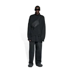 Men's Signature Medium Beltpack Bb Monogram Jacquard Canvas in Black