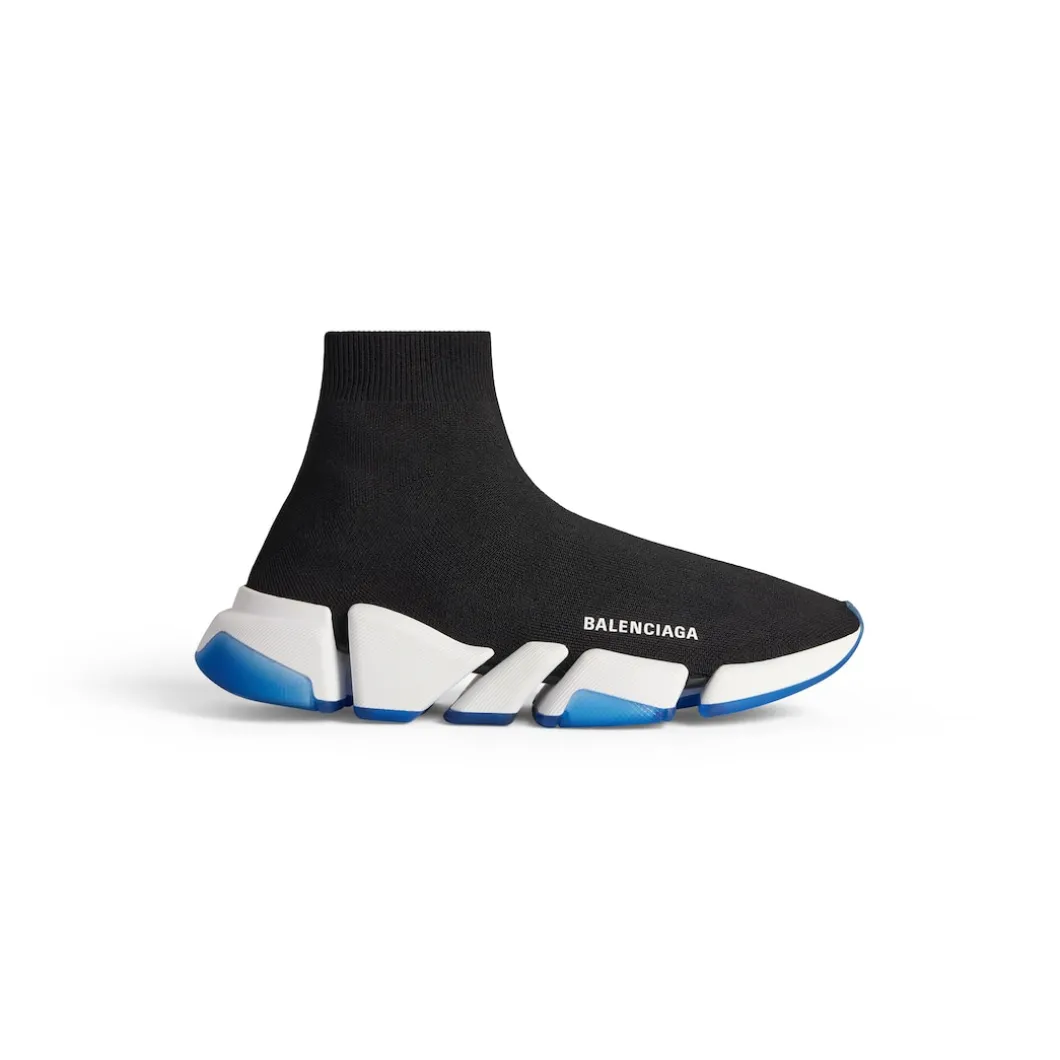 Men's Speed 2.0 Clear Sole Recycled Knit Sneaker in Black