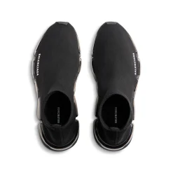 Men's Speed 2.0 Full Clear Sole Recycled Knit Sneaker in Black