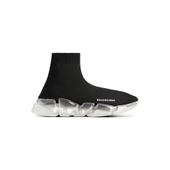 Men's Speed 2.0 Full Clear Sole Recycled Knit Sneaker in Black