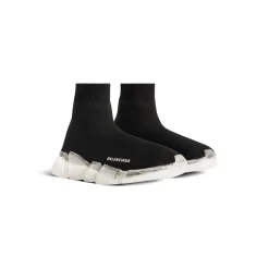 Men's Speed 2.0 Full Clear Sole Recycled Knit Sneaker in Black