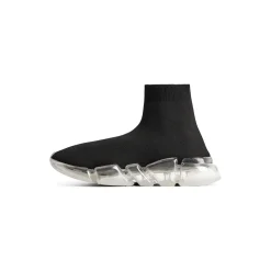 Men's Speed 2.0 Full Clear Sole Recycled Knit Sneaker in Black