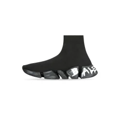 Men's Speed 2.0 Graffiti Recycled Knit Sneaker in Black