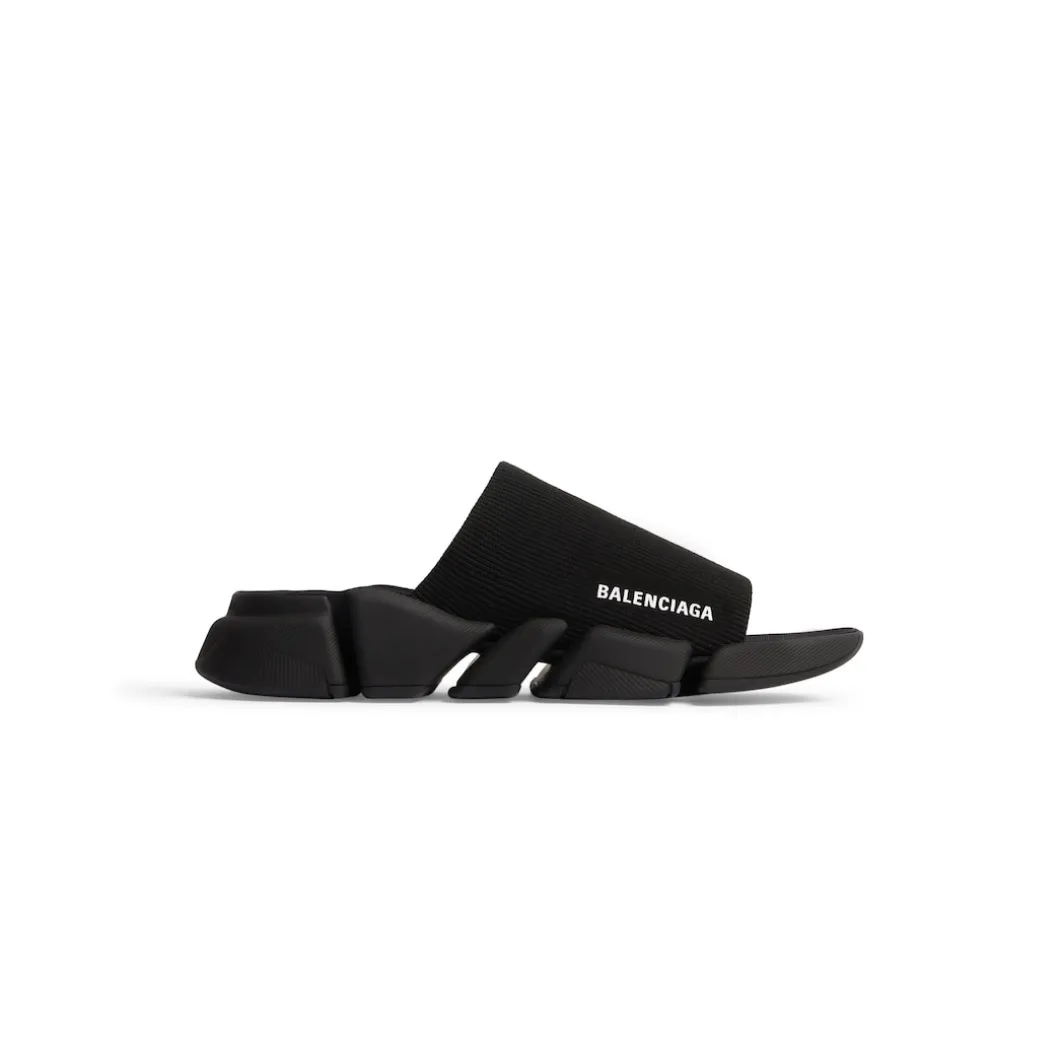Men's Speed 2.0 Recycled Knit Slide Sandal in Black
