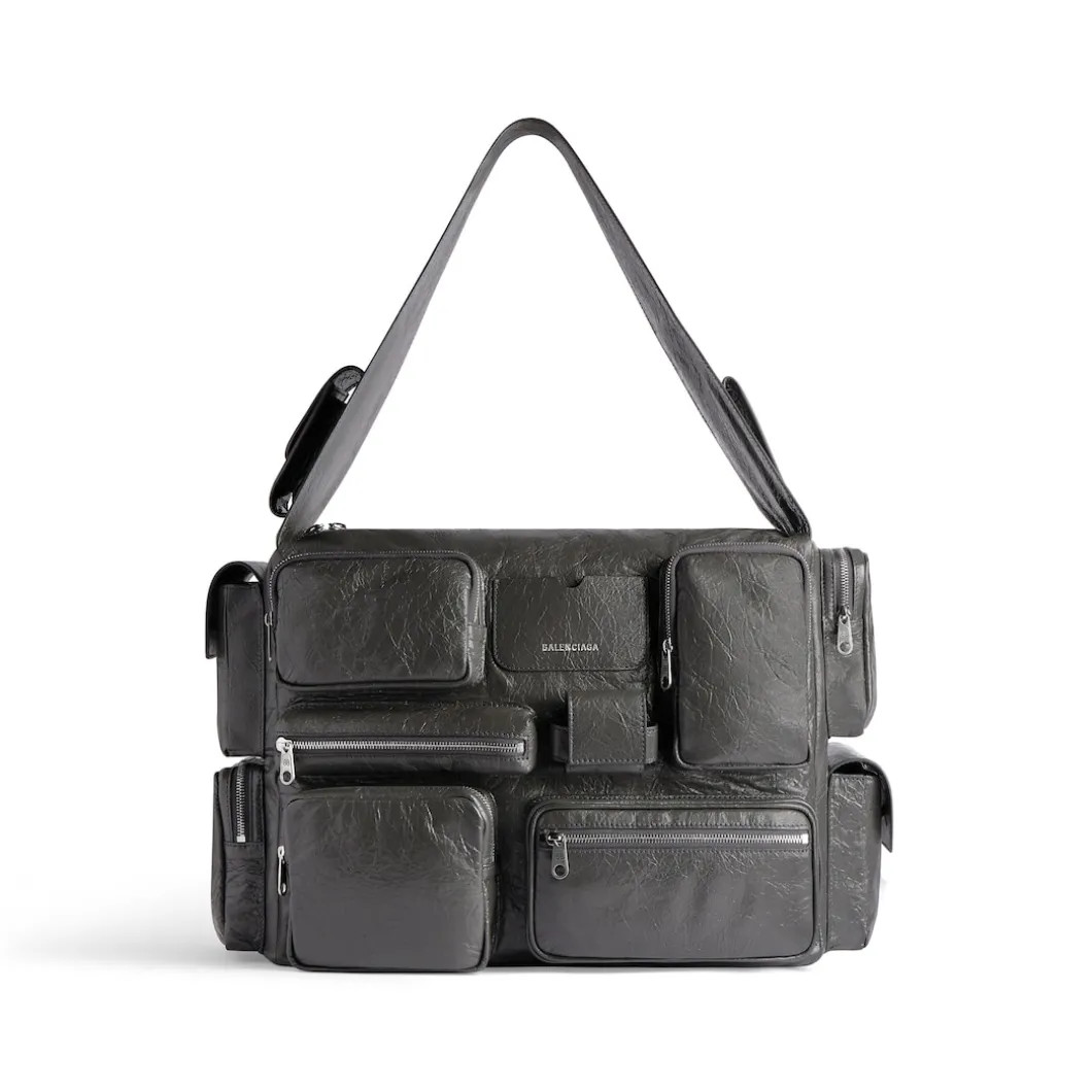 Men's Superbusy Large Sling Bag in Dark Grey