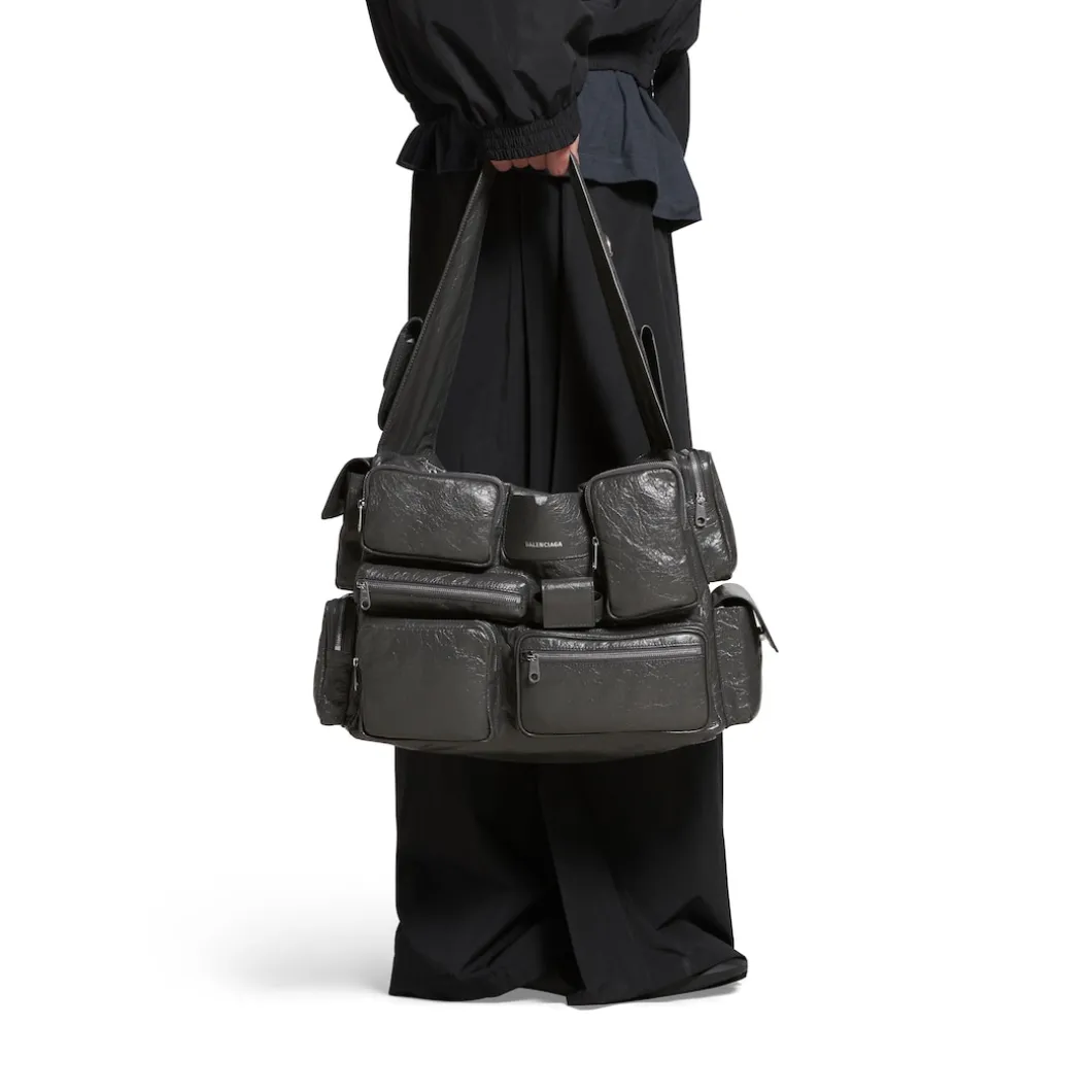 Men's Superbusy Large Sling Bag in Dark Grey