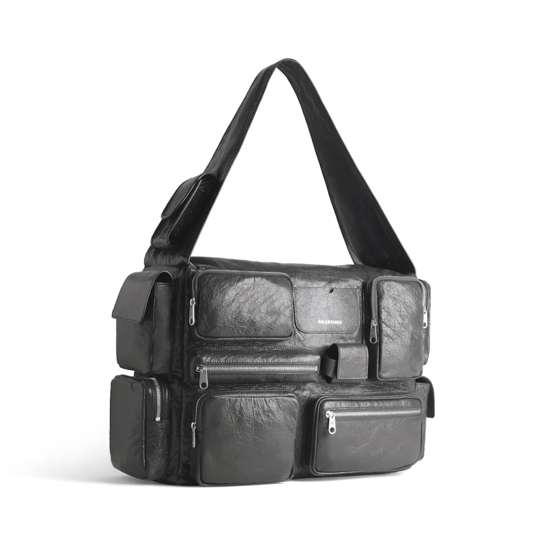 Men's Superbusy Large Sling Bag in Dark Grey