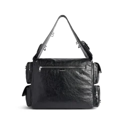 Men's Superbusy Large Sling Bag With Piercings in Black