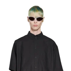 Men's Tape Type Short Sleeve Shirt Large Fit in Black