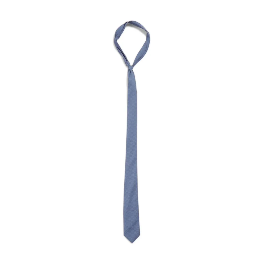 Men's Tie in Light Blue/white