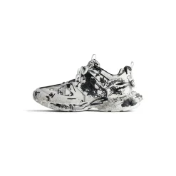 Men's Track Graffiti Sneaker in White/black