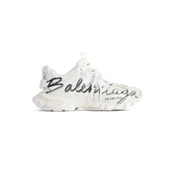 Men's Track Signature Sneaker in White/black