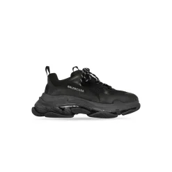 Men's Triple S Clear Sole Sneaker  in Black