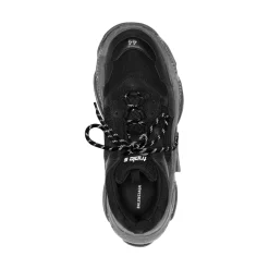 Men's Triple S Clear Sole Sneaker  in Black