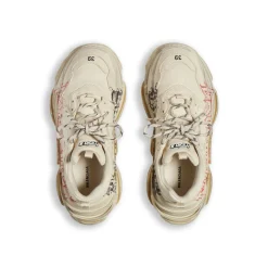 Men's Triple S Sneaker Diy Metal  in White/red/black
