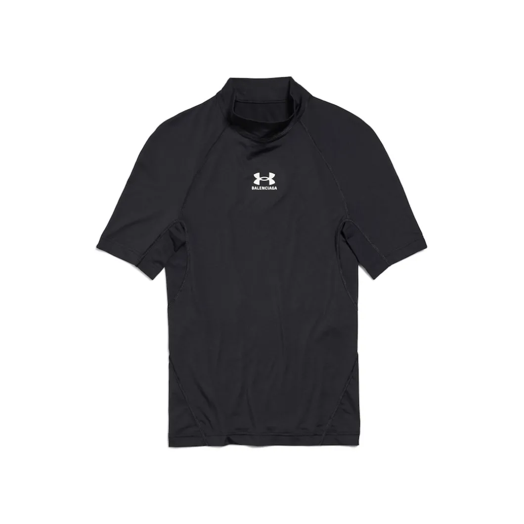 Men's Under Armour® Mock Neck T-shirt in Black