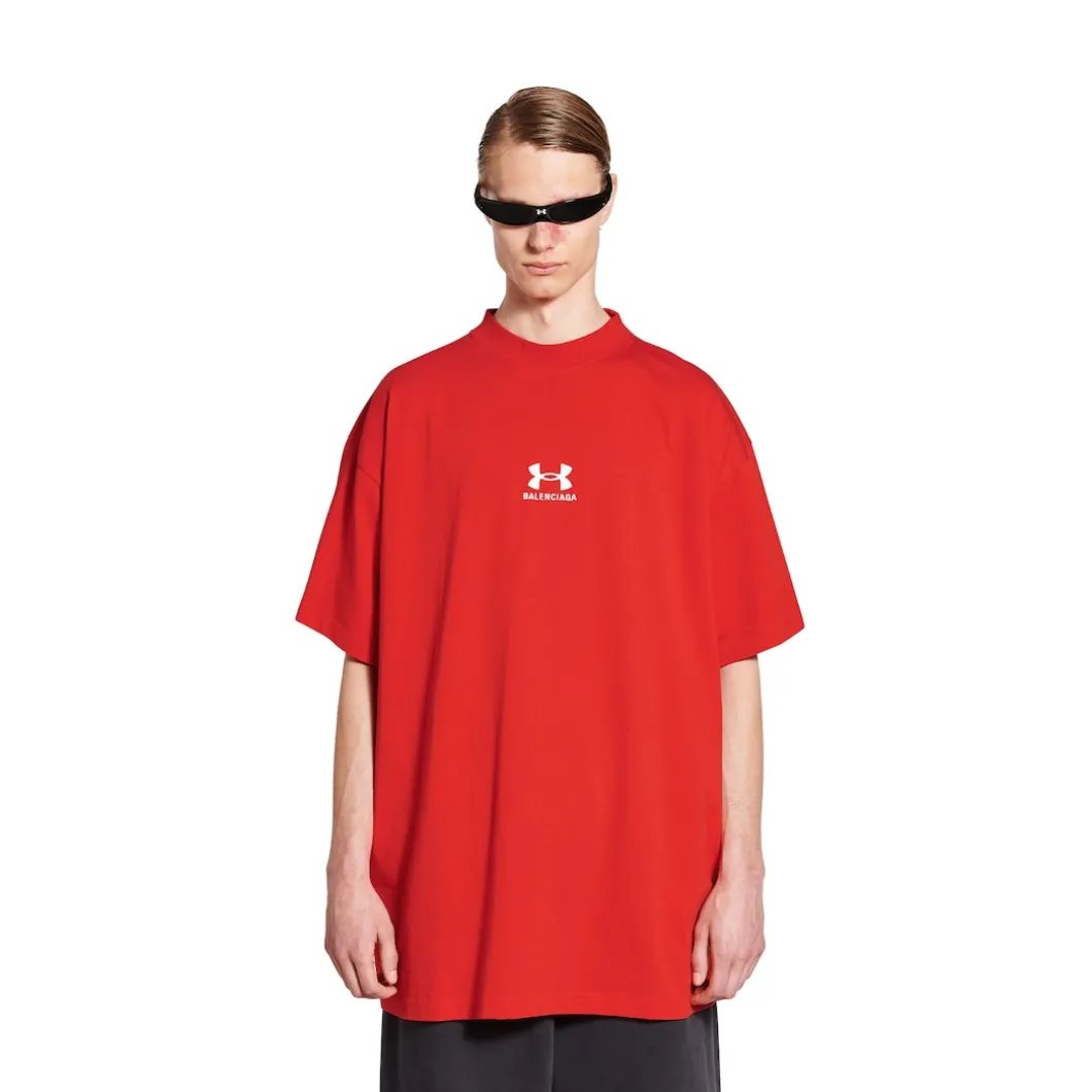 Men's Under Armour® T-shirt Oversized in Red/white