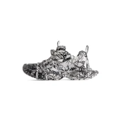 Men's 3xl Extreme Graffiti Sneaker  in White/black