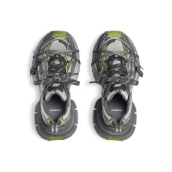Men's 3xl Sneaker  in White/grey/green/yellow