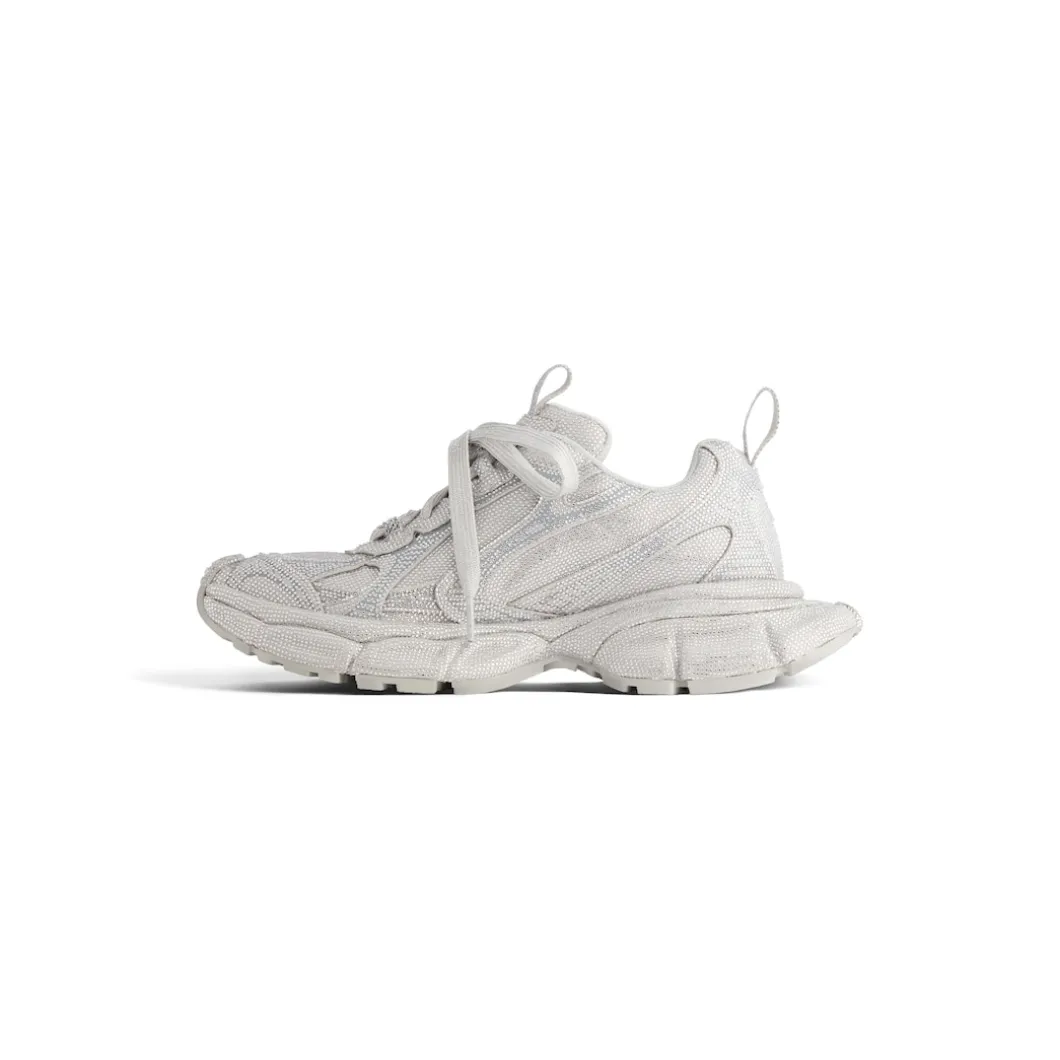 Men's 3xl Sneaker With Rhinestones in Light Grey