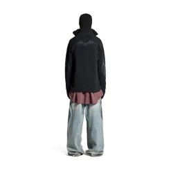 Men's Y2k Zip-up Cardigan in Black