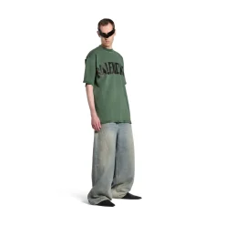New Tape Type T-shirt Medium Fit in Dark Green