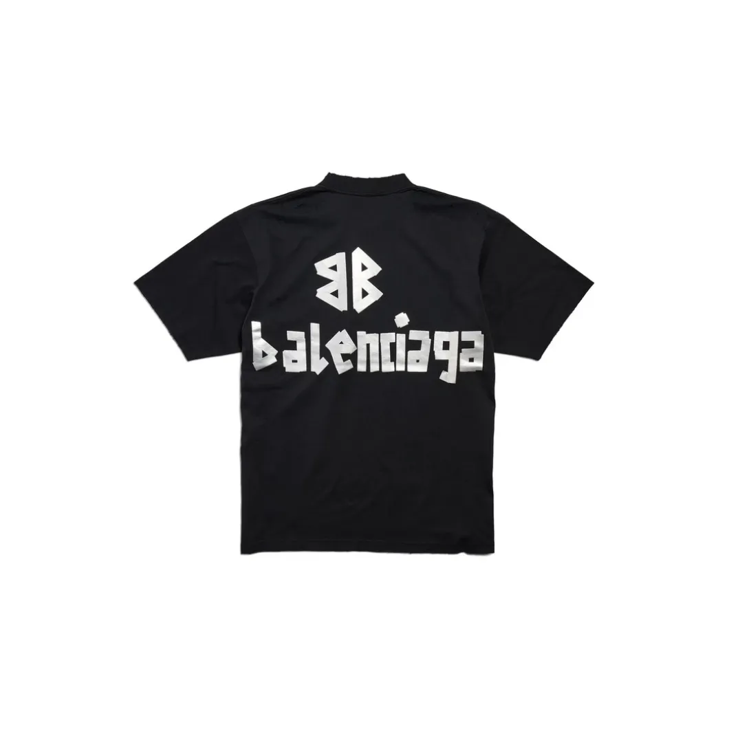 New Tape Type T-shirt Medium Fit in Black