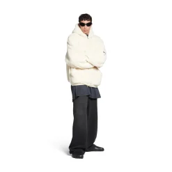 Outerwear Zip-up Hoodie in Light Beige