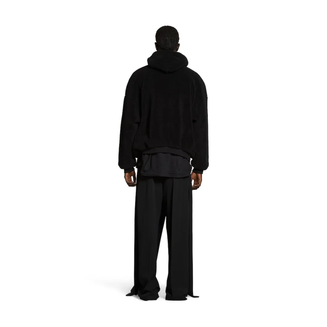 Outerwear Zip-up Hoodie Oversized in Black