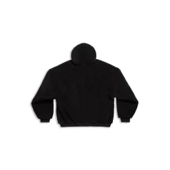 Outerwear Zip-up Hoodie Oversized in Black