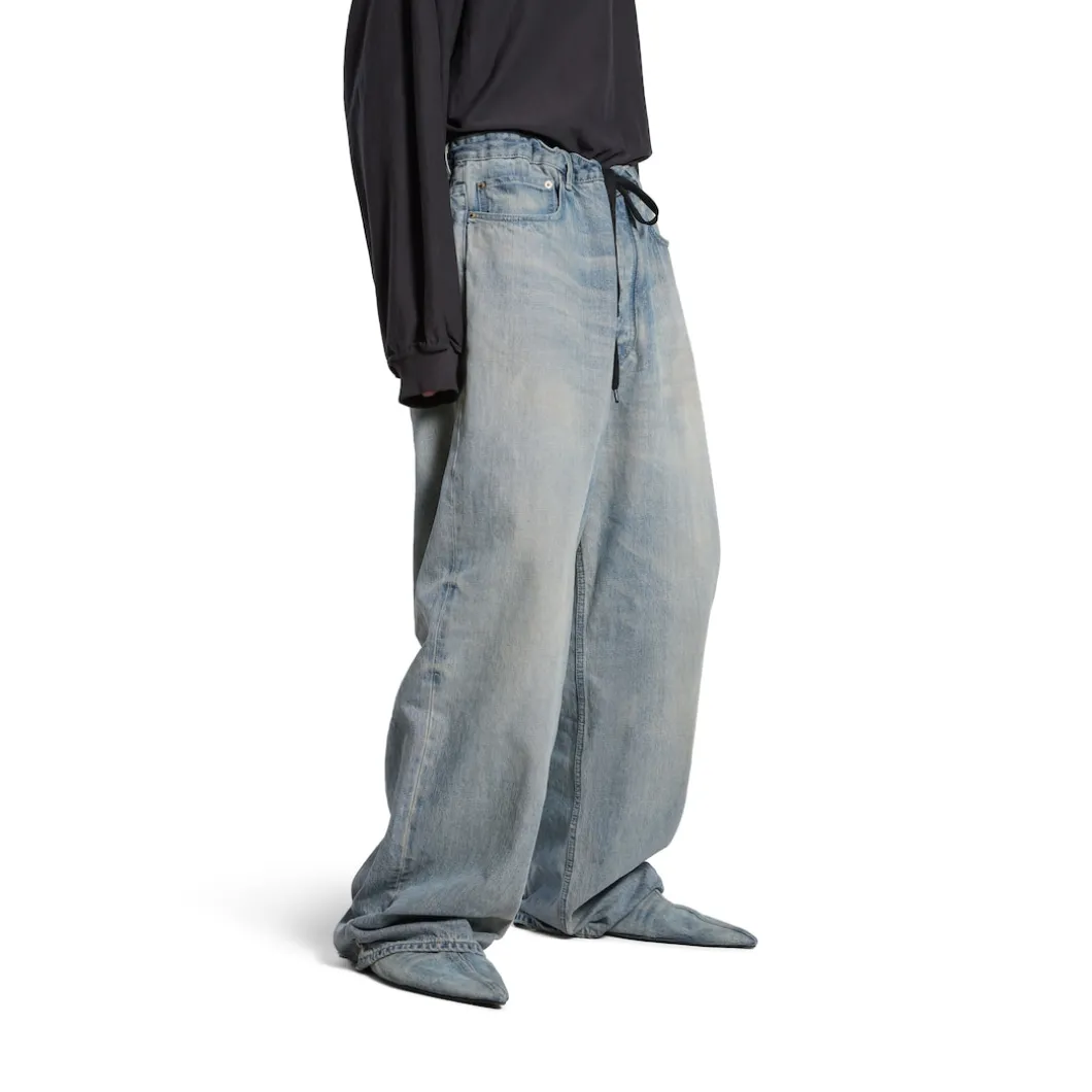 Oversized Baggy Pants in Light Blue