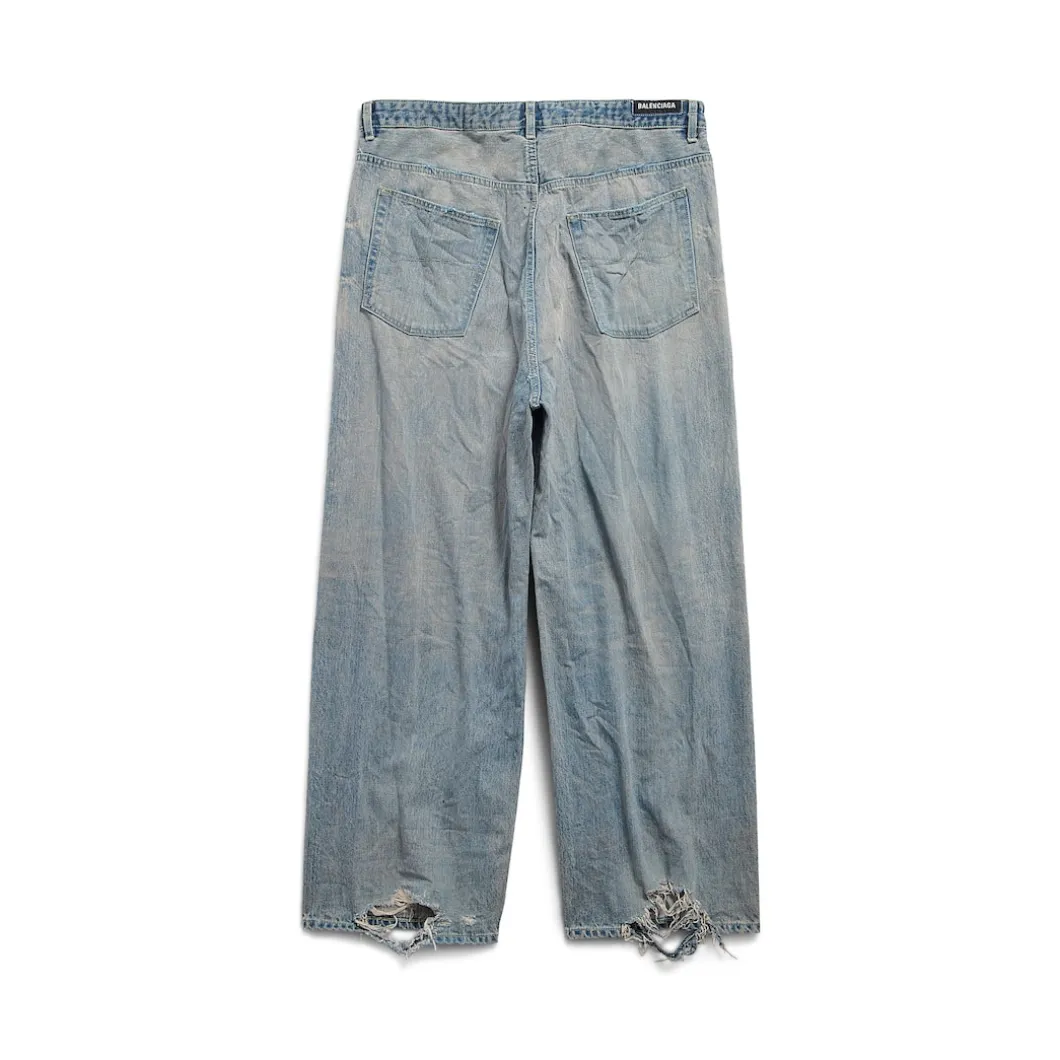 Oversized Baggy Pants in Light Blue