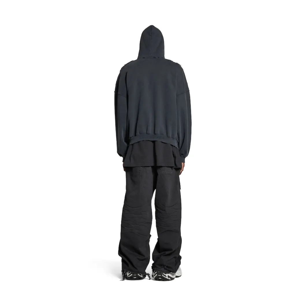 Paris Liberty Hoodie Oversized in Black