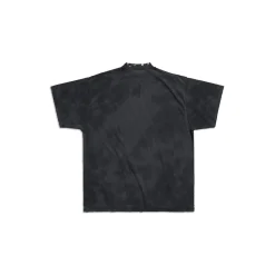 Pierced T-shirt Oversized in Black
