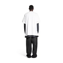 Pierced T-shirt Oversized in White