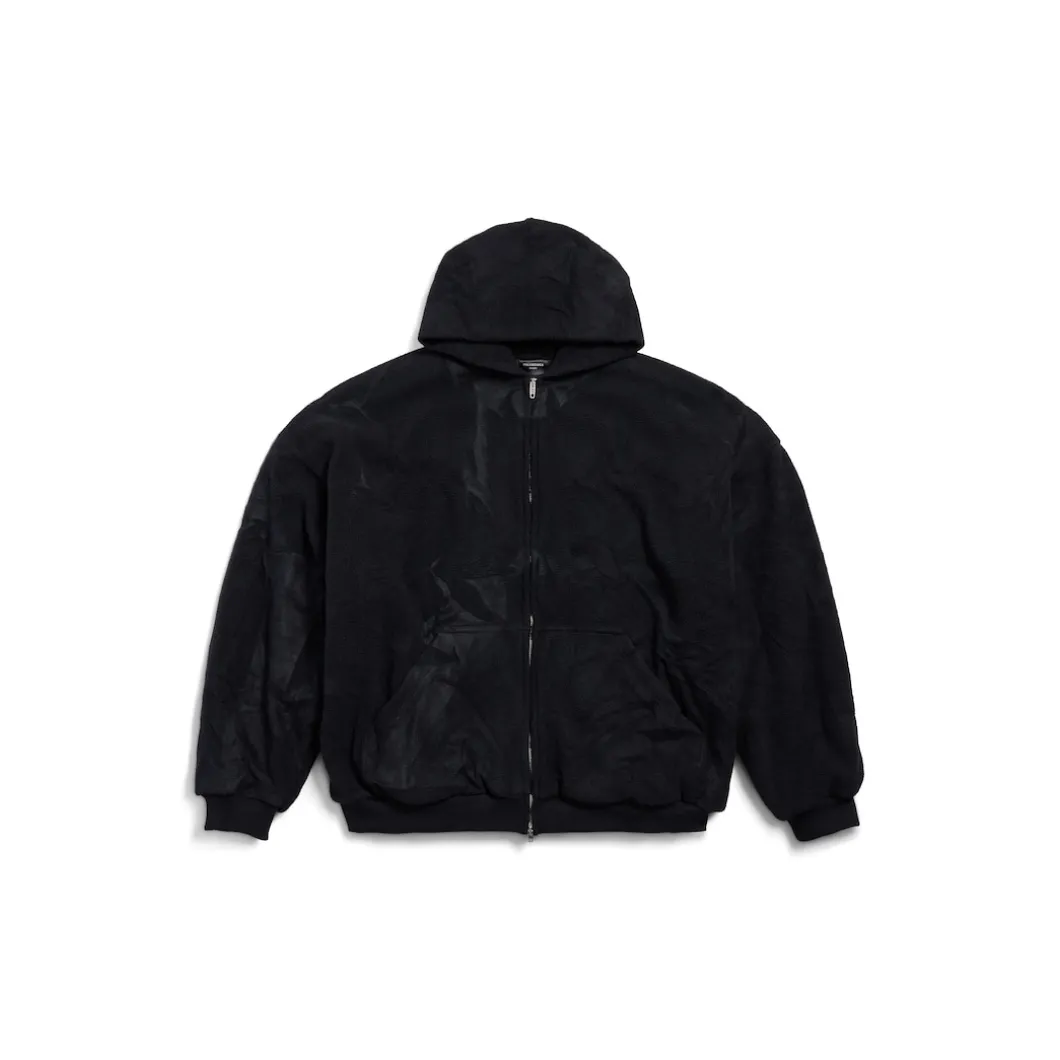 Pigalle Outerwear Zip-up Hoodie in Black