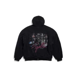 Pigalle Outerwear Zip-up Hoodie in Black