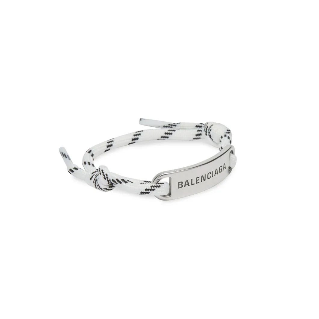 Plate Bracelet in White