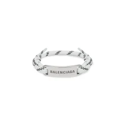 Plate Bracelet in White