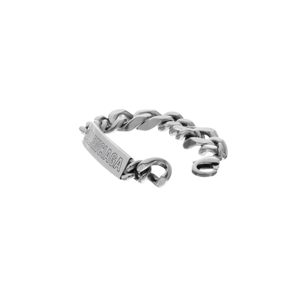 Plate Twist Bracelet in Antique Silver