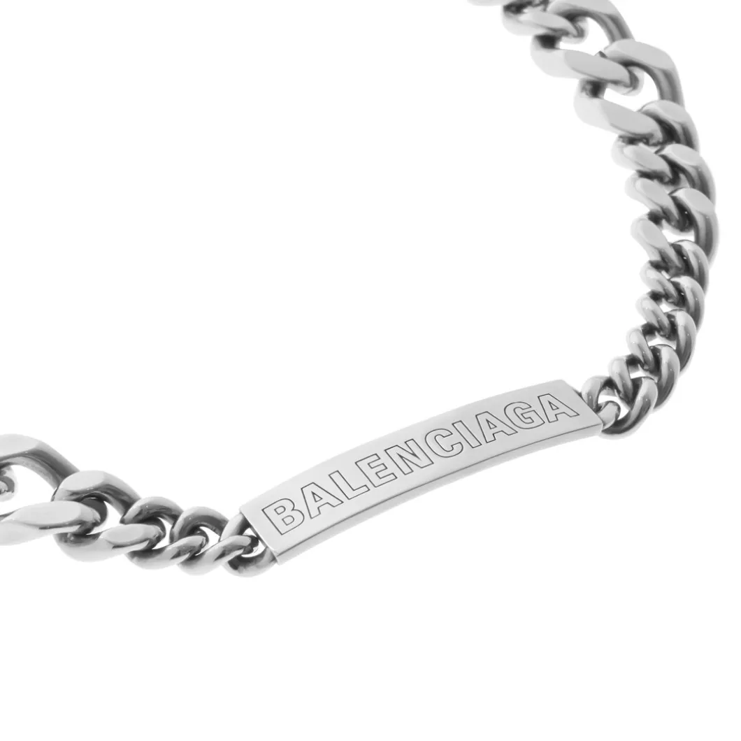 Plate Twist Necklace in Antique Silver
