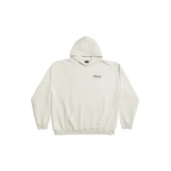 Political Campaign Hoodie Large Fit in Off White