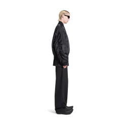 Political Campaign Varsity Jacket in Black